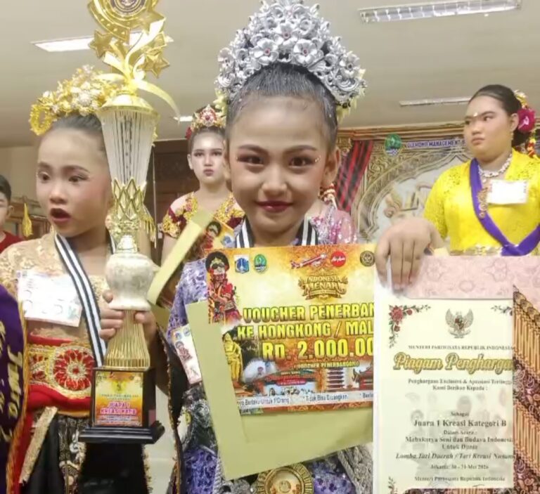 Aisyah Maulidah, Putri Indramayu Raih Juara I Piala Kementerian Pariwisata